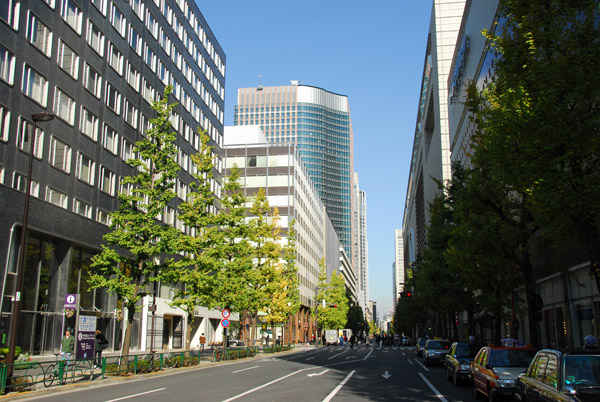 Empty streets on the weekend, central Tokyo