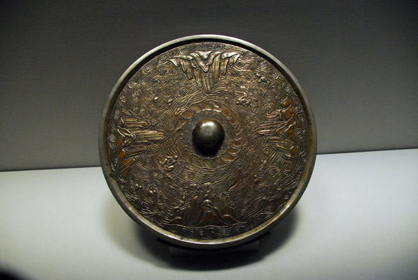 Mirror with a design of sea and islands, Tang or Nara period, 8th C.