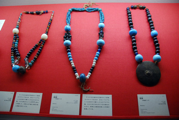 19th C. class bead necklaces from Hokkaido Ainu