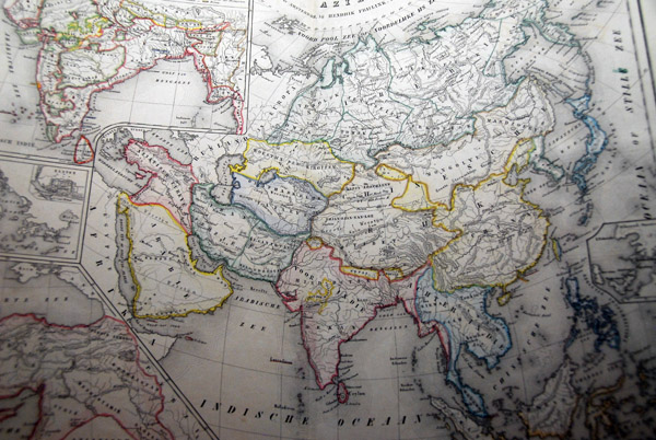 The 1855 Dutch map of Asia showing Tibet as a distinct entity from China