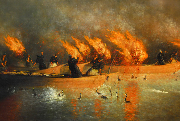 Cormorant Fishing on the Nagara River by Takahashi Yuichi, 1891