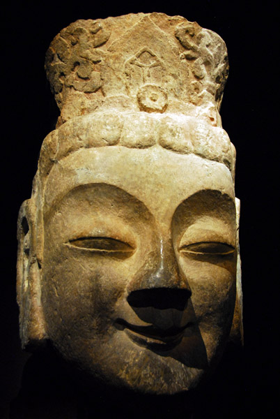 Head of Bodhisattva from the Longmen Grottoes, Henan Province, China 6th C. AD