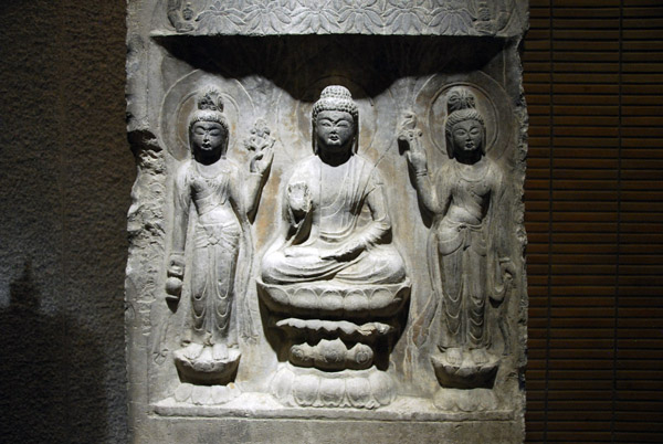 Buddha Triad, Baoqingsi Temple, Xi'an, 703 AD