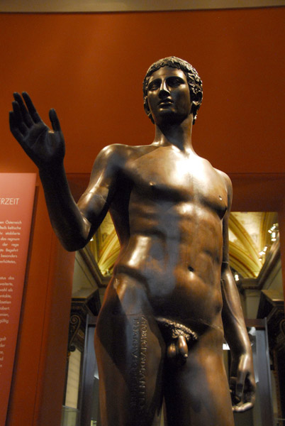 Bronze statue at the entrance to the Classical Antiquities galleries