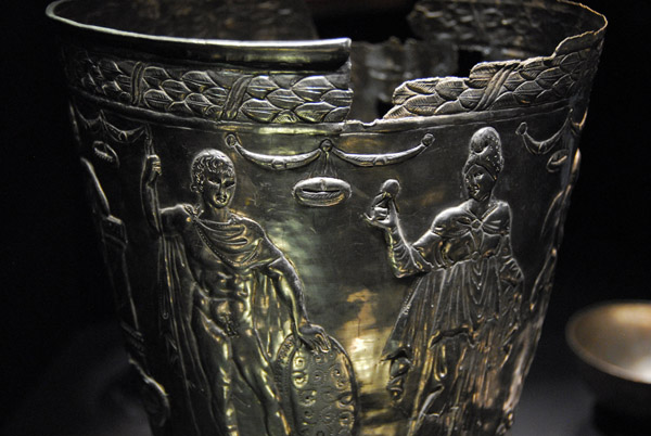 Silver mug with gods, Byzantine, 7th C. AD