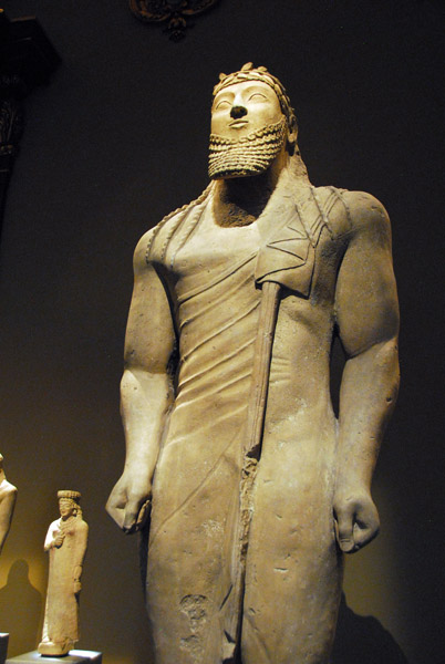 Votiv statue of a man, Cyprus, ca 550 BC
