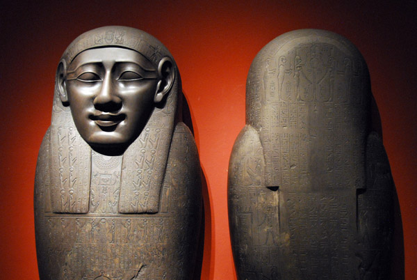 Basalt sarcophagus of Pa-nehem-isis. Ptolemaic, 2nd C. BC