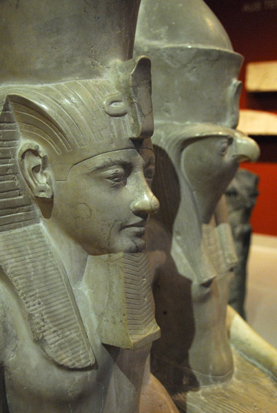 The pharoah Haremhab with Horus, New Kingdom, 18th Dynasty