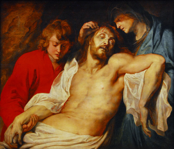 Lamentation of Christ by the Virgin Mary and St. John (Beweinung Christi durch Maria und Johannes) Peter Paul Rubens, ca 1615
