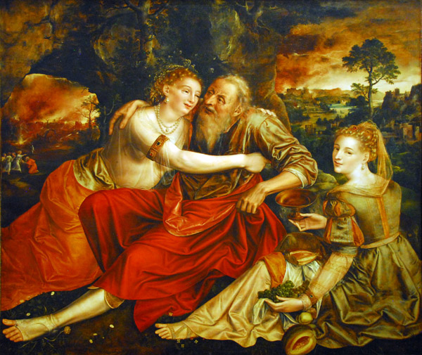 Lot and his Daughters, Jan Massys, 1563