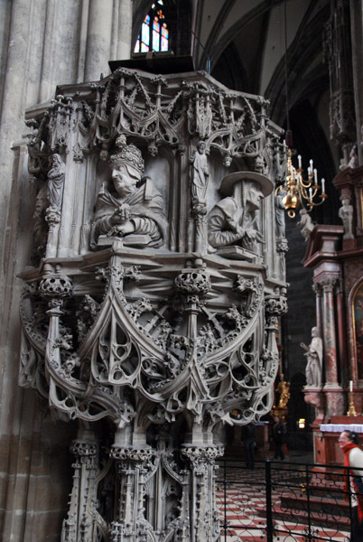 Late gothic pulpit - Stephansdom