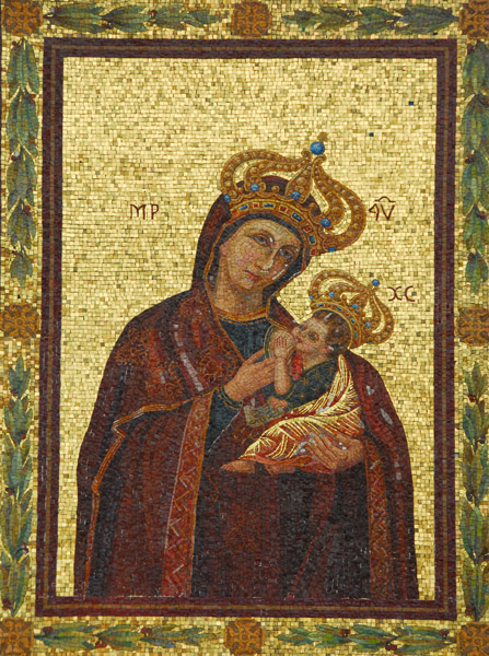 Mosaic Virgin and Child on Via di Porta Angelica across from the Vatican