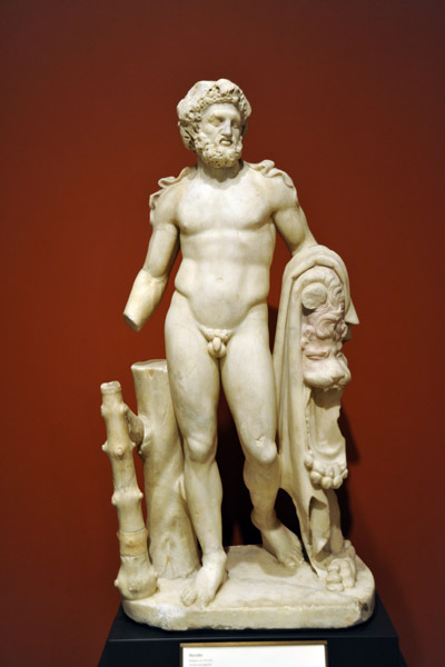Hercules (Herakles) with the skin of the Nemean lion, Roman, 2nd C. AD