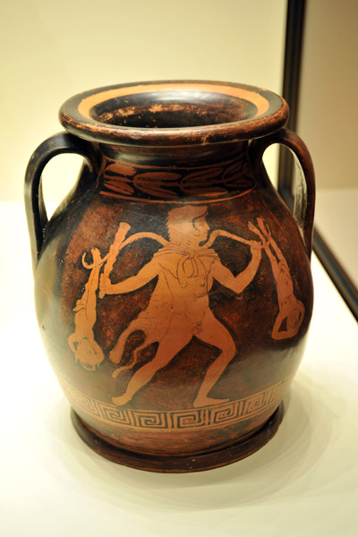 Herakles Carrying the Kerkopes, Greek (Lucania, South Italy) ca 380 BC