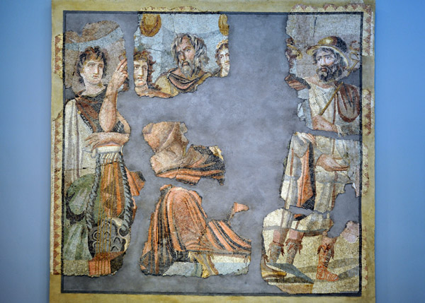 Mosaic fragment with the Removal of Briseis, Roman, 2nd C. AD