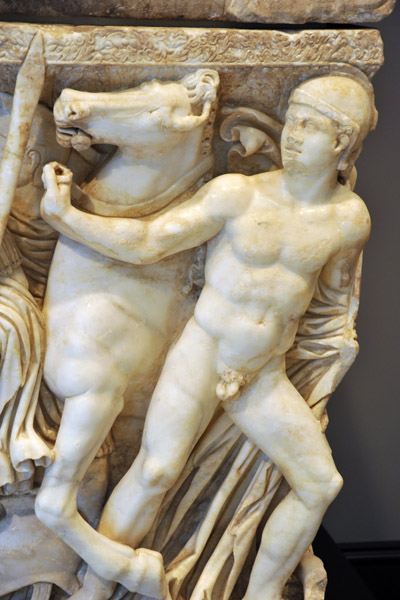 Detail of Sarcophagus with Scenes from the Life of Achilles, 180-220 AD