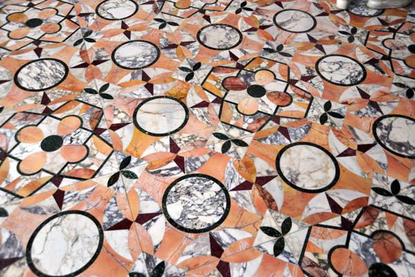 Inlaid marble floor, Getty Villa