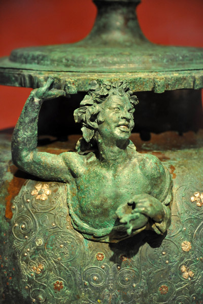 Lidded Cauldron with a Satyr, Greek, 1st C. BC