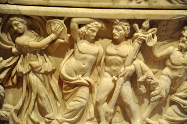 Detail of the Bacchus Sarcophagus, 210-220 AD