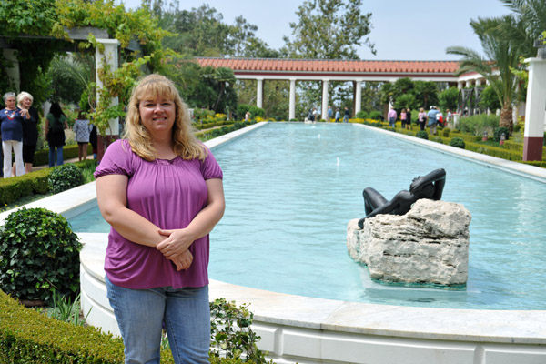 Debbie at the Getty Villa