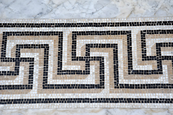 Outdoor mosaic floor, Getty Villa