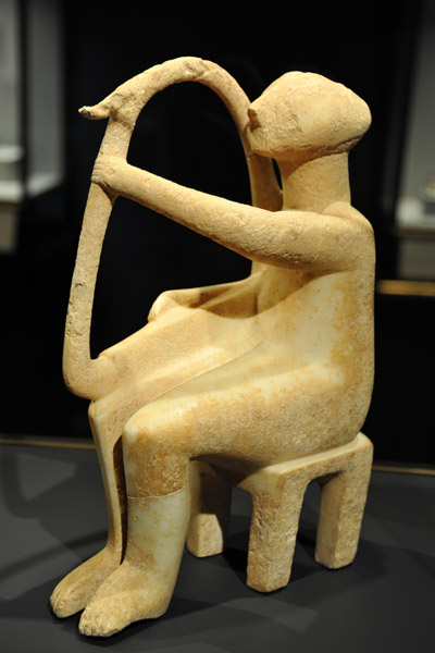 Harp Player, early Cycladic, 2700-2300 BC