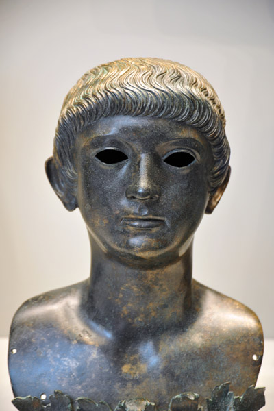 Bronze portrait bust of a youth, Gallo-Roman 60-70 AD