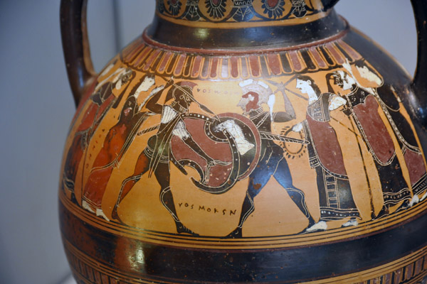 Amphora with a combat scene, Athens ca 540 BC