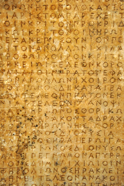 Religious Calendar of Thorikos, Greek, 440-430 BC