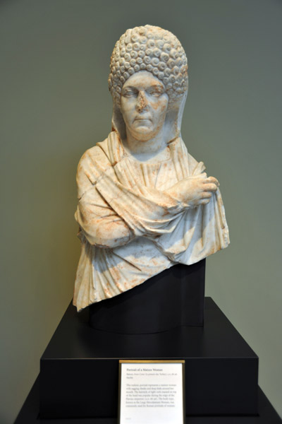 Portrait of a mature woman, Roman (Cyme, Turkey) 1st C. AD