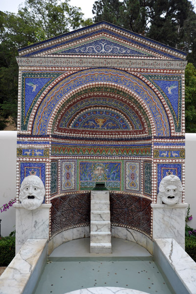 Herb garden fountain, Getty Villa