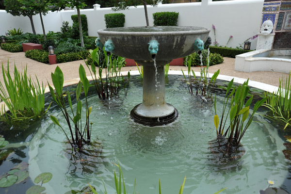 Herb garden fountain, Getty Villa