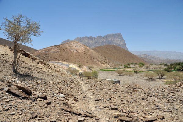 The trail leading up to the necropolis of Al Ayn (Oman)
