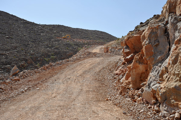 The new road over the mountain from Sint and Sant, Oman