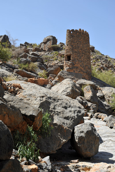 Watchtower at the edge of Misfat Al Abryeen