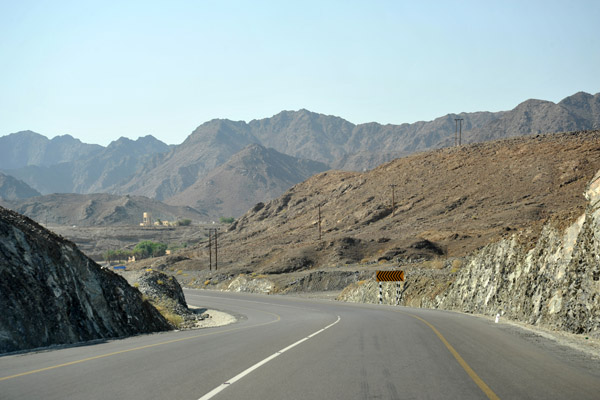 Oman Highway 13 leading west from Rustaq