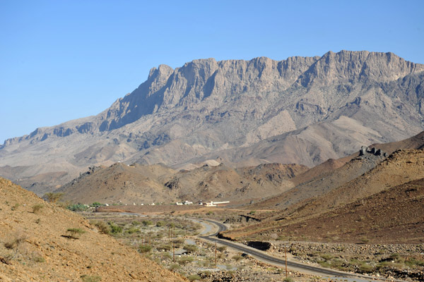 North face of Jabal Ghul with the Jabal Shams Road