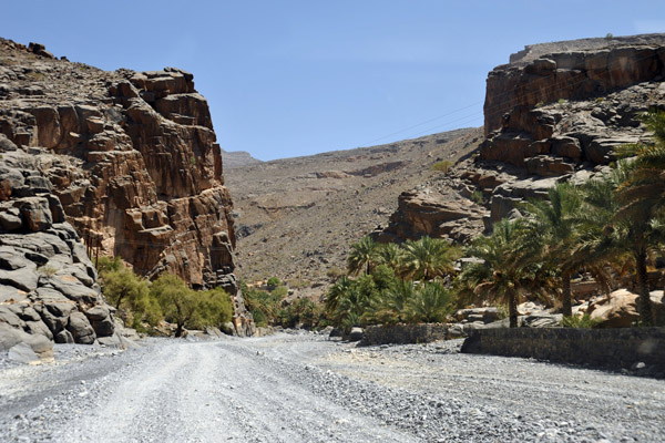 Driving up Wadi An Nakhur into the Grand Canyon of Arabia