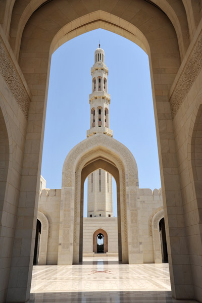 Entrance sahn (courtyard - صحن), Sultan Qaboos Grand Mosque