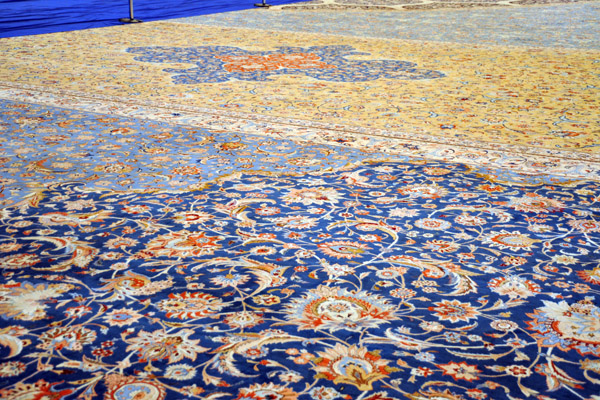 A small part of the worlds second largest hand-woven carpet, 70x60m
