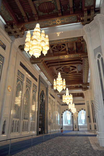Front of the main prayer hall, Sultan Qaboos Grand Mosque