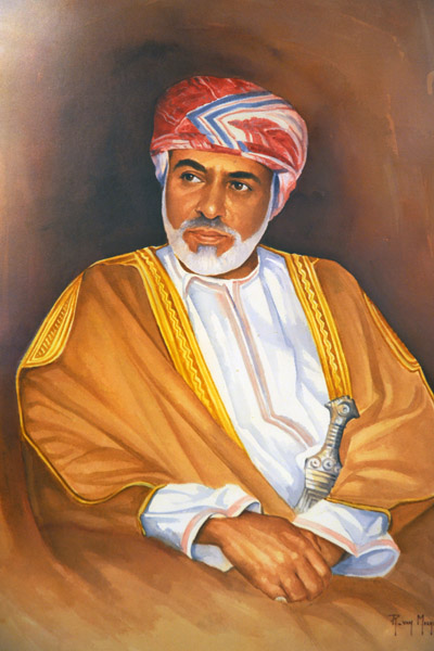 Sultan Qaboos bin Said al Said on the throne of Oman since 1970