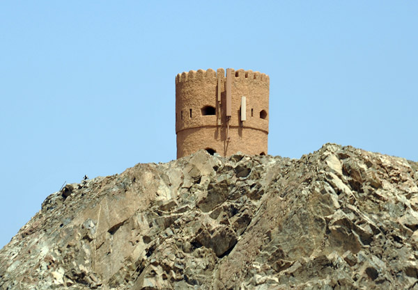 Watchtower on a hill overlooking Mutrah