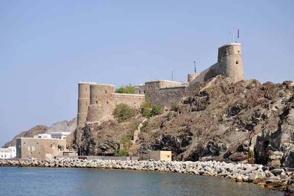 Mirani Fort from in front of the Royal Yacht Club, Muscat