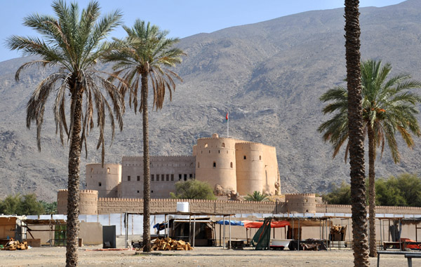 Rustaq Fort from the market square