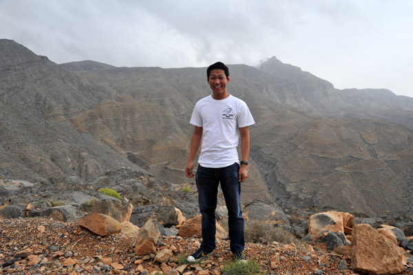 Dennis at the Wadi Bih summit