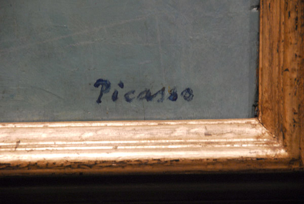 Picasso's signature, National Gallery of Art