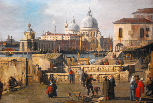 Entrance to the Grand Canal from the Molo, Venice, by Canaletto, ca 1742