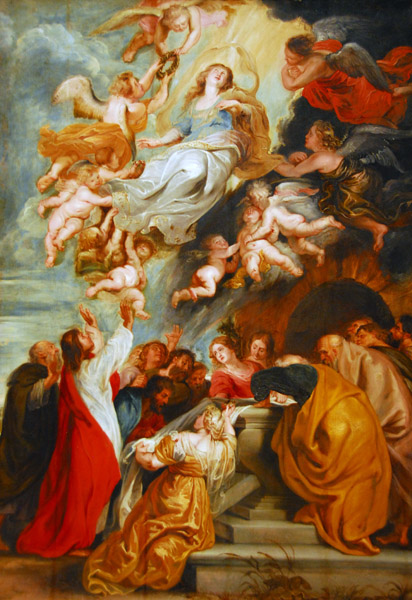 The Assumption of the Virgin from the studio of Sir Peter Paul Rubens, ca 1625