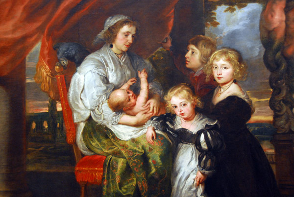 Deborah Kip, Wife of Sir Balthasar Gerbier, and Her Children, Sir Beter Paul Rubens, ca 1629